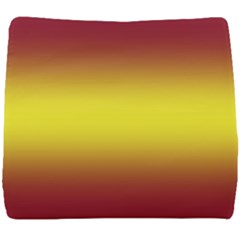 Burgundy Red To Electric Yellow Bilinear Gradient Seat Cushion by GradientsOmbre