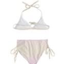 Pink Lace To Cream Yellow Bilinear Gradient Kids  Classic Bikini Set View2