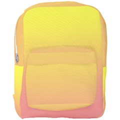 Electric Yellow To Coral Pink Linear Gradient Full Print Backpack by GradientsOmbre