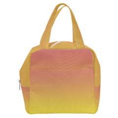 Coral Pink To Electric Yellow Linear Gradient Boxy Hand Bag by GradientsOmbre