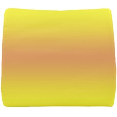 Electric Yellow To Coral Pink Bilinear Gradient Seat Cushion by GradientsOmbre