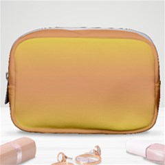 Electric Yellow To Coral Pink Bilinear Gradient Make Up Pouch (small) by GradientsOmbre