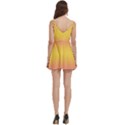 Coral Pink To Electric Yellow Bilinear Gradient Body Wrap Sleeveless V-Neck Mini Dress View4