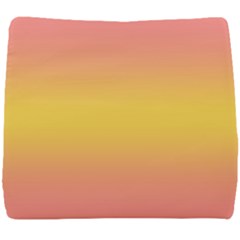 Coral Pink To Electric Yellow Bilinear Gradient Seat Cushion by GradientsOmbre