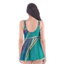 Aqua Batik, Abstract, Colorful Skater Dress Swimsuit View2