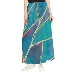 Aqua Batik, Abstract, Colorful Maxi Chiffon Skirt by kyorashop23