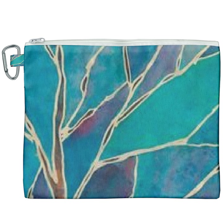 Aqua Batik, Abstract, Colorful Canvas Cosmetic Bag (XXXL)