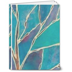 Aqua Batik, Abstract, Colorful 6  X 8  Hardcover Notebook by kyorashop23