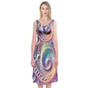 Abstract Fractal Art Swirl Pattern Midi Sleeveless Dress View1