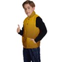 Amber Orange To Chocolate Brown Linear Gradient Kid s Button Up Puffer Vest View2