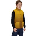 Amber Orange To Chocolate Brown Linear Gradient Kid s Button Up Puffer Vest View3