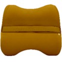 Amber Orange To Chocolate Brown Linear Gradient Velour Head Support Cushion View2