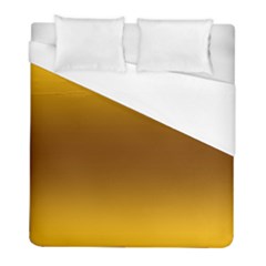 Amber Orange To Chocolate Brown Bilinear Gradient Duvet Cover (full/ Double Size) by GradientsOmbre