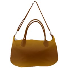 Amber Orange To Chocolate Brown Bilinear Gradient Removable Strap Handbag by GradientsOmbre