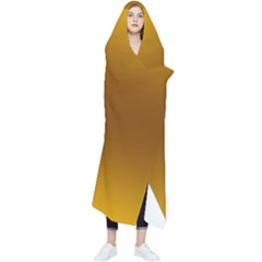 Amber Orange To Chocolate Brown Bilinear Gradient Wearable Blanket by GradientsOmbre