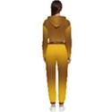 Amber Orange To Chocolate Brown Bilinear Gradient Cropped Zip Up Lounge Set View2