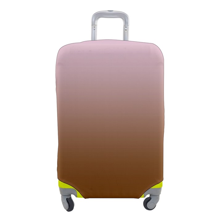 Pink Lace To Chocolate Brown Linear Gradient Luggage Cover (Small)