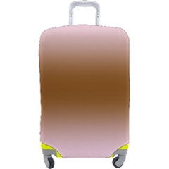 Pink Lace To Chocolate Brown Bilinear Gradient Luggage Cover (large) by GradientsOmbre