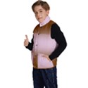 Chocolate Brown To Pink Lace Bilinear Gradient Kid s Button Up Puffer Vest View2