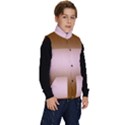 Chocolate Brown To Pink Lace Bilinear Gradient Kid s Button Up Puffer Vest View3