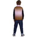 Chocolate Brown To Pink Lace Bilinear Gradient Kid s Button Up Puffer Vest View4