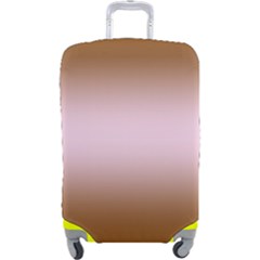 Chocolate Brown To Pink Lace Bilinear Gradient Luggage Cover (large) by GradientsOmbre