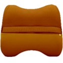 Amber Orange To Burgundy Red Linear Gradient Velour Head Support Cushion View2