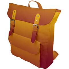 Amber Orange To Burgundy Red Linear Gradient Buckle Up Backpack by GradientsOmbre