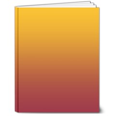 Amber Orange To Burgundy Red Linear Gradient 7  X 9  Softcover Notebook by GradientsOmbre