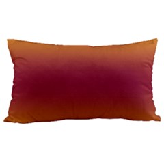 Amber Orange To Burgundy Red Bilinear Gradient 12 x20  Lumbar Throw Cushion Case (two Sides) by GradientsOmbre