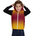 Amber Orange To Burgundy Red Bilinear Gradient Kids  Stylish Hooded Puffer Vest View1