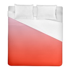 Pink Lace To Scarlet Red Linear Gradient Duvet Cover (full/ Double Size) by GradientsOmbre