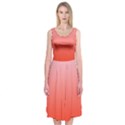 Pink Lace To Scarlet Red Linear Gradient Midi Sleeveless Dress View1