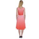 Pink Lace To Scarlet Red Linear Gradient Midi Sleeveless Dress View2