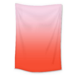 Pink Lace To Scarlet Red Linear Gradient Large Tapestry by GradientsOmbre