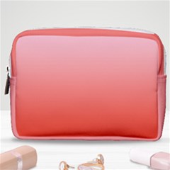 Pink Lace To Scarlet Red Linear Gradient Make Up Pouch (medium) by GradientsOmbre