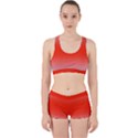 Pink Lace To Scarlet Red Bilinear Gradient Work It Out Gym Set View1