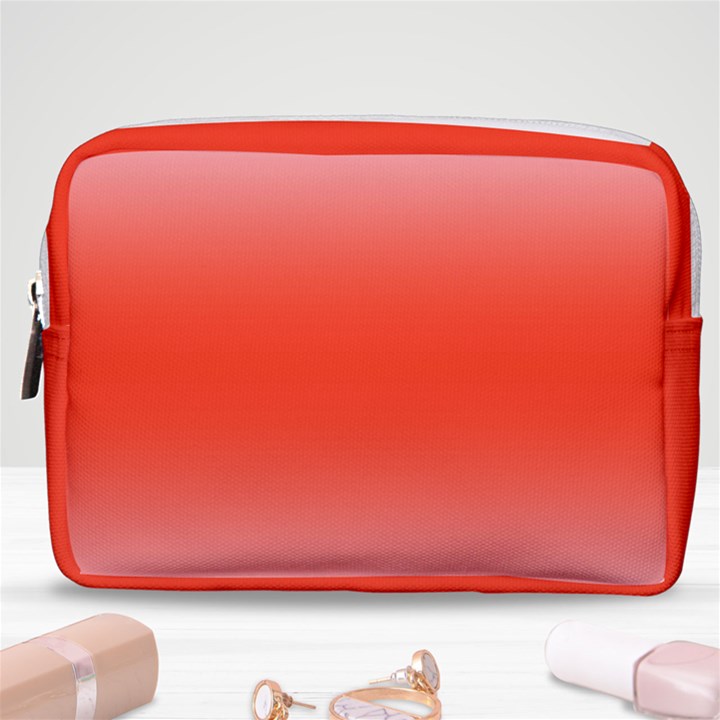 Pink Lace To Scarlet Red Bilinear Gradient Make Up Pouch (Medium)