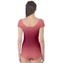 Coral Pink To Burgundy Red Bilinear Gradient Boyleg Leotard  View2