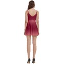 Coral Pink To Burgundy Red Bilinear Gradient Body Wrap Sleeveless V-Neck Mini Dress View4