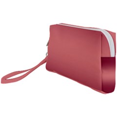 Burgundy Red To Coral Pink Bilinear Gradient Wristlet Pouch Bag (small) by GradientsOmbre