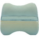 Cream Yellow To Baby Blue Linear Gradient Velour Head Support Cushion View2