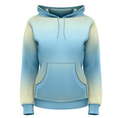 Cream Yellow To Baby Blue Bilinear Gradient Women s Pullover Hoodie by GradientsOmbre