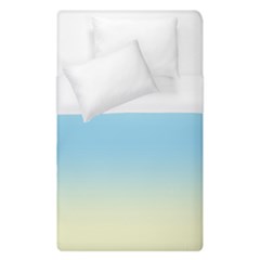 Cream Yellow To Baby Blue Bilinear Gradient Duvet Cover (single Size) by GradientsOmbre