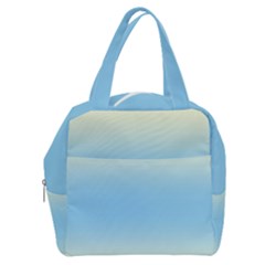 Cream Yellow To Baby Blue Bilinear Gradient Boxy Hand Bag by GradientsOmbre