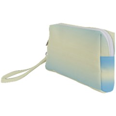 Baby Blue To Cream Yellow Bilinear Gradient Wristlet Pouch Bag (small) by GradientsOmbre