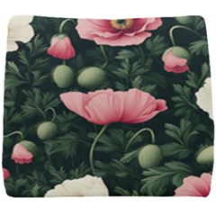 Poppy Flower Plant Petals Bloom Seat Cushion by Grandong