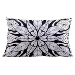 Seamless Tiling Pattern Hand Drawn Black White 16 x24  Lumbar Throw Cushion Case (two Sides) by Grandong