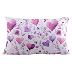 Hearts Love Purple 16 x24  Lumbar Throw Cushion Case (two Sides) by Grandong