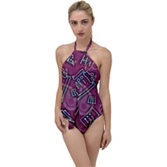 Abstract Art Pattern Design Background Go With The Flow One Piece Swimsuit by Grandong